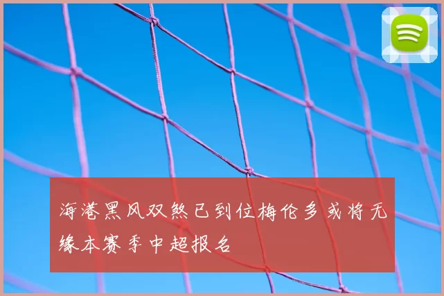 海港黑风双煞已到位梅伦多或将无缘本赛季中超报名